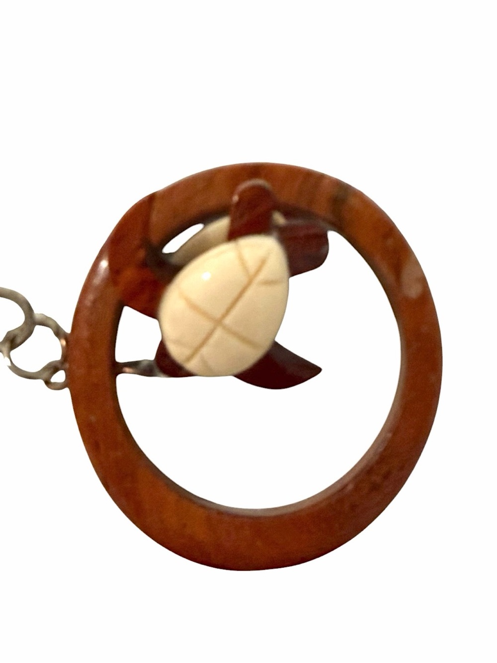 Wooden Turtle Key Ring - Picture 2 of 4